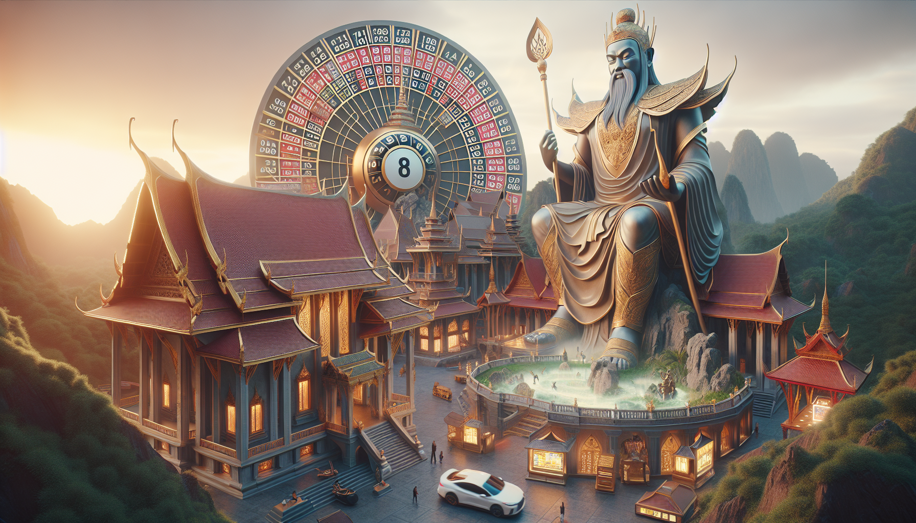 นักธุรกิจจีนถวายเทพเจ้ากวนอูยักษ์ให้หลวงพ่อแป๊ะ ส่องเลขเด็ดหางประทัด